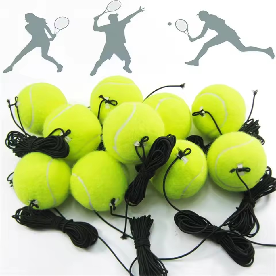 Badminton Rebound Trainer - ลูกเทนนิสฝึกซ้อมแบบเด้งกลับสำหรับมืออาชีพ พร้อมลูกบอลยางยืด 4 เมตร สำหรับสุนัขเล่นกลางแจ้ง ฝึกซ้อมกีฬา