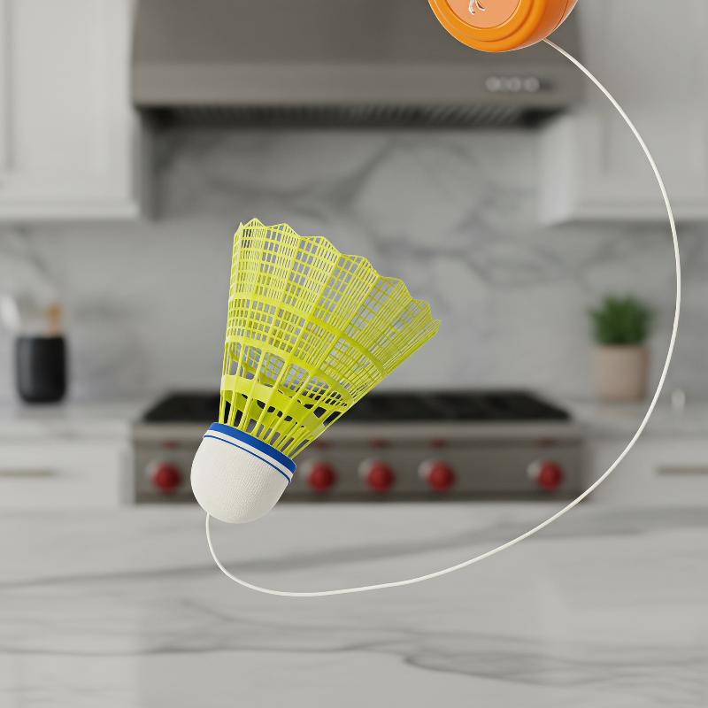 Badminton Rebound Trainer - อุปกรณ์ฝึกซ้อมแบดมินตันแบบพับเก็บได้อัตโนมัติ พกพาสะดวก สำหรับใช้ในบ้าน สำนักงาน และกีฬาในร่ม