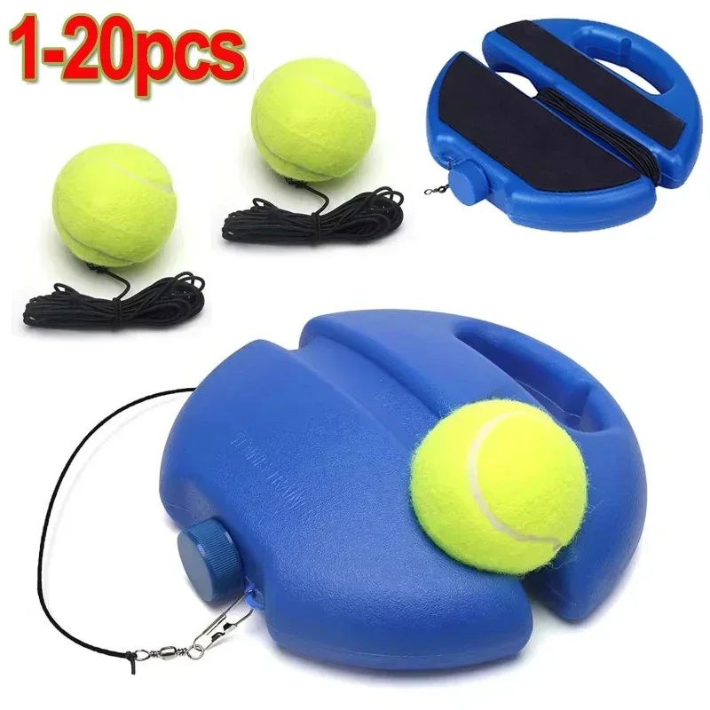 Badminton Rebound Trainer - ลูกเทนนิสฝึกซ้อมแบบเด้งกลับสำหรับมืออาชีพ พร้อมลูกบอลยางยืด 4 เมตร สำหรับสุนัขเล่นกลางแจ้ง ฝึกซ้อมกีฬา