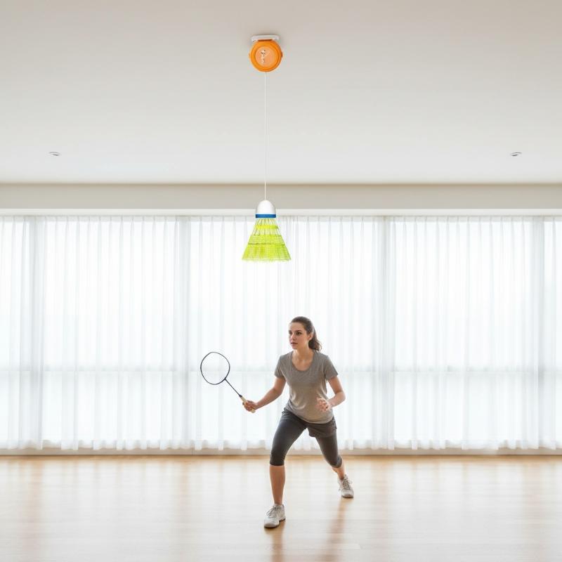 อุปกรณ์ฝึกซ้อมแบดมินตันแบบพับเ - Badminton Rebound Trainer บทวิจารณ์และราคา